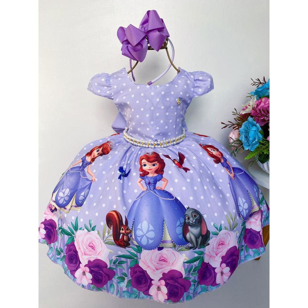 Vestido Infantil Temático - Princesa Sofia