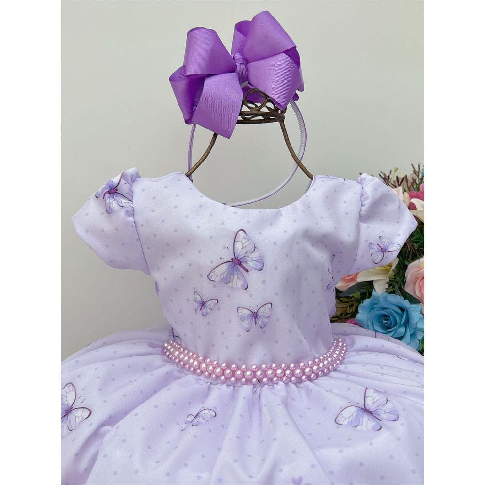 Vestido Infantil Princesa Sofia Lilás Aniversário