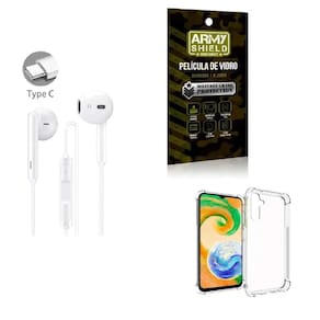 Kit Fone De Ouvido + Capinha Samsung A14 + Película 3D