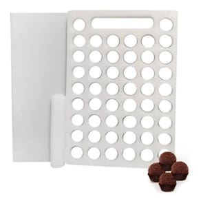 Placa Porcionadora De Doces Brigadeiro Beijinho 21g 50 Furos