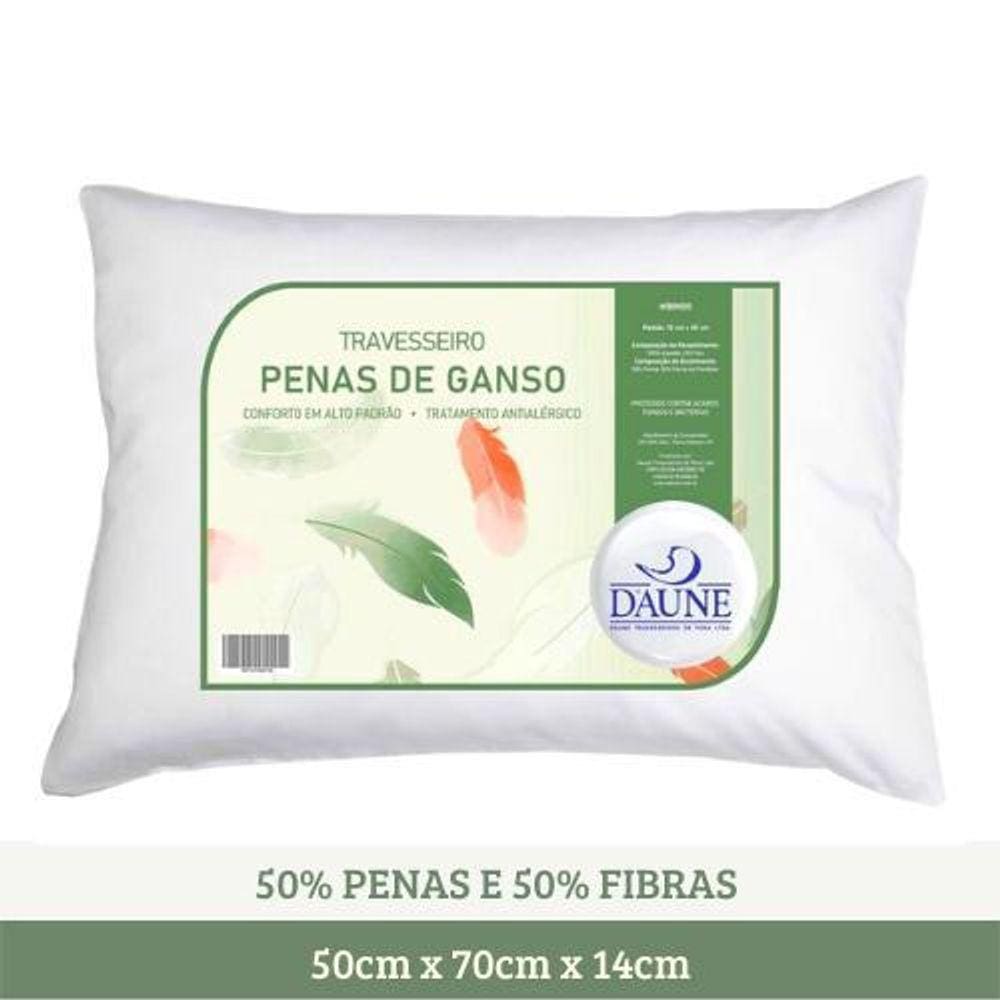 Travesseiro Daune 50% Penas 50% Fibras Silicone