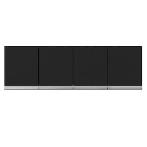 Armário de Cozinha Aereo 4 portas 160cm Andréia cor Preto - AJL Móveis