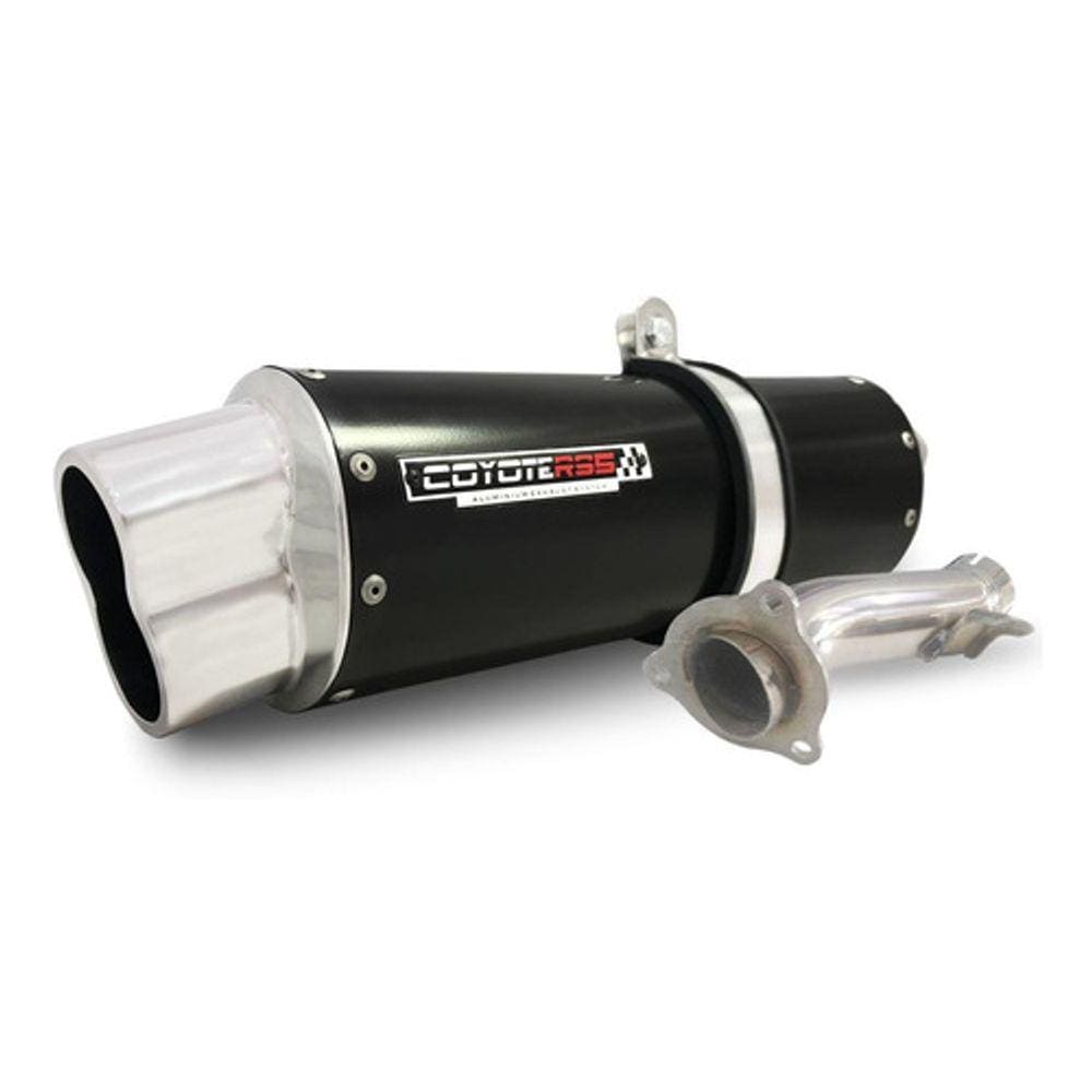 Escape / Ponteira Coyote RS5 Boca 8 Alumínio Oval - CB 500 X ano 2020 em diante - Honda