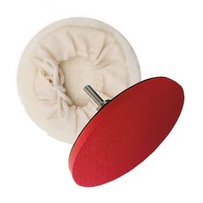 Kit Polimento Com Suporte 180Mm E Boina De Lã De Carneiro N8