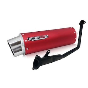Escape / Ponteira Coyote Rs5 Boca 8 Aluminio Oval - Vermelho - Fazer 250 Até 2008