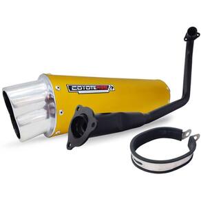 Escape / Ponteira Coyote RS5 Boca 8 Alumínio Oval - Dourado - CG 160 Titan ano 2016 em Diante - Honda