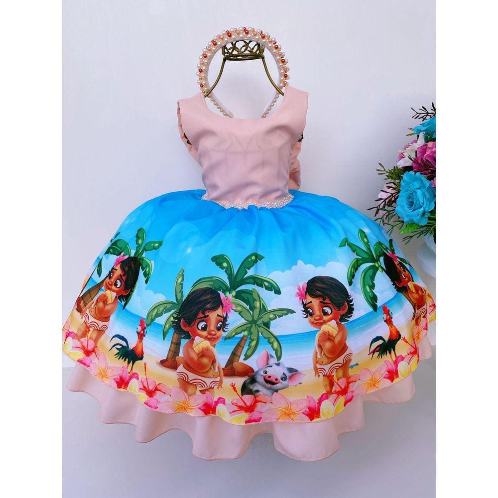 Roupa E Fantasia Infantil Para Bebe Princesa Moana