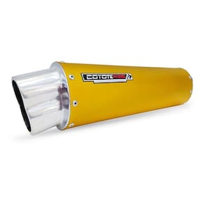 Escape / Ponteira Coyote Rs5 Boca 8 Alumínio Oval - Dourado - Lander 250 Xtz Até 2018