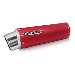Escape / Ponteira Coyote Rs5 Boca 8 Alumínio Oval - Vermelho - Lander Abs 250 Ano 2019 Em Diante