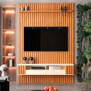 Painel Ripado para TV Até 60 Polegadas Intense com Nicho 135cm