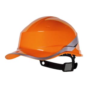 Capacete Aba Frontal Laranja Com Carneira Diamond Deltaplus