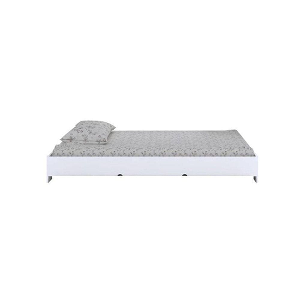 Cama Auxiliar Infantil ou Solteiro Chiara Cor Branco Brilho - Phoenix Baby