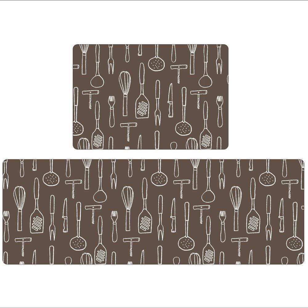 Kit Tapete de Cozinha Emborrachado 2 peças
