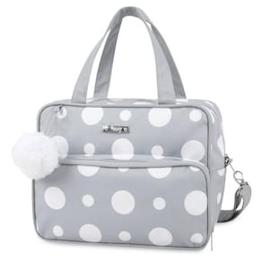 Bolsa Maternidade com Trocador Pompom Hug Cor Cinza