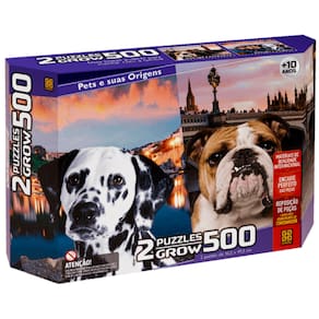Puzzle 500 Peças Duplo Pets E Suas Origens Grow