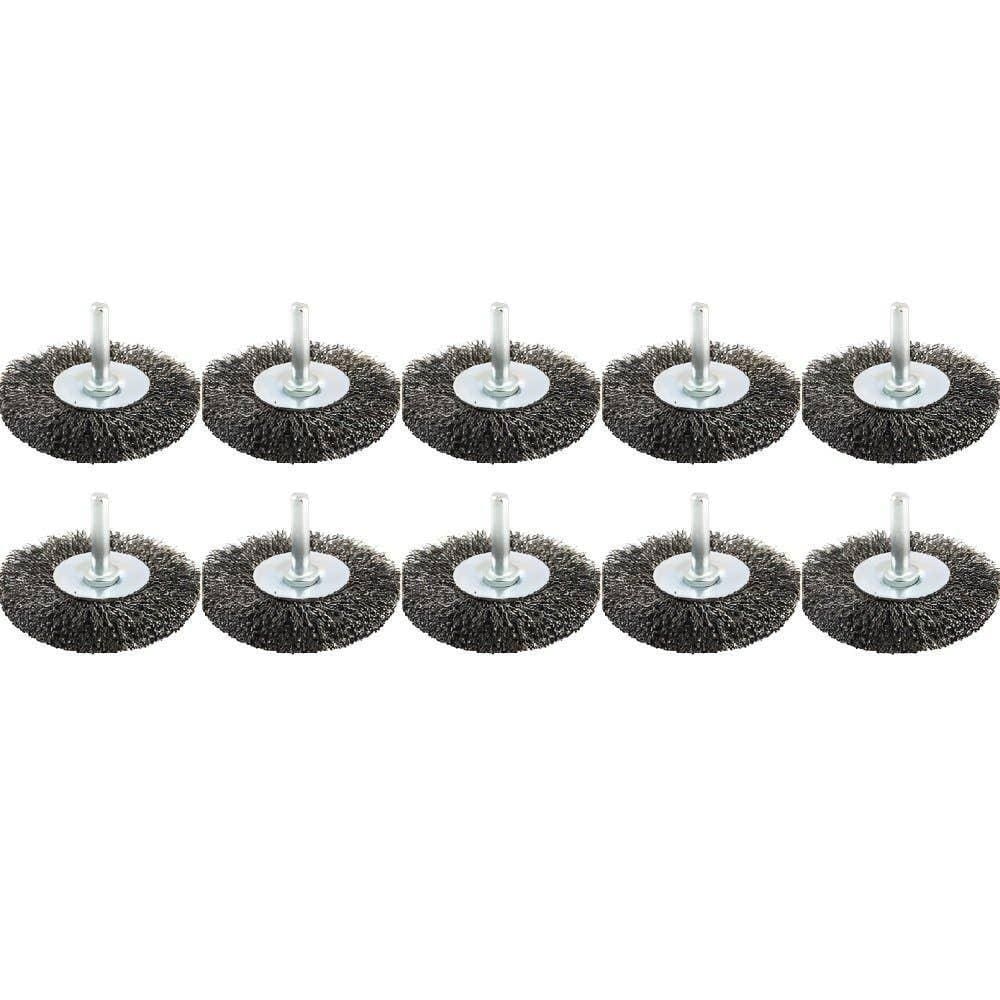 Escova Aço Circular Haste 50 mm com 10 Unidades BRASFORT