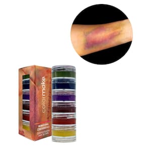 Kit Com 2 Hematoma Cenográfico Corporal C/ 6 Cores Halloween