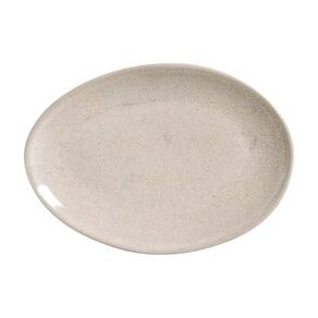 Conjunto c/ 6 Pratos de Sobremesa Oval Orgânico Latte 22,5x16,5x2,5cm