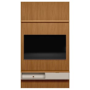 Painel Ripado para TV 60 Pol. com Bancada 141cm Prime Plus L06 Nature/Off White - Mpozenato