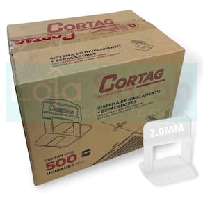 ESPAÇADOR NIVELADOR 2,0 mm SMART CAIXA C/500 PÇS PISO CORTAG