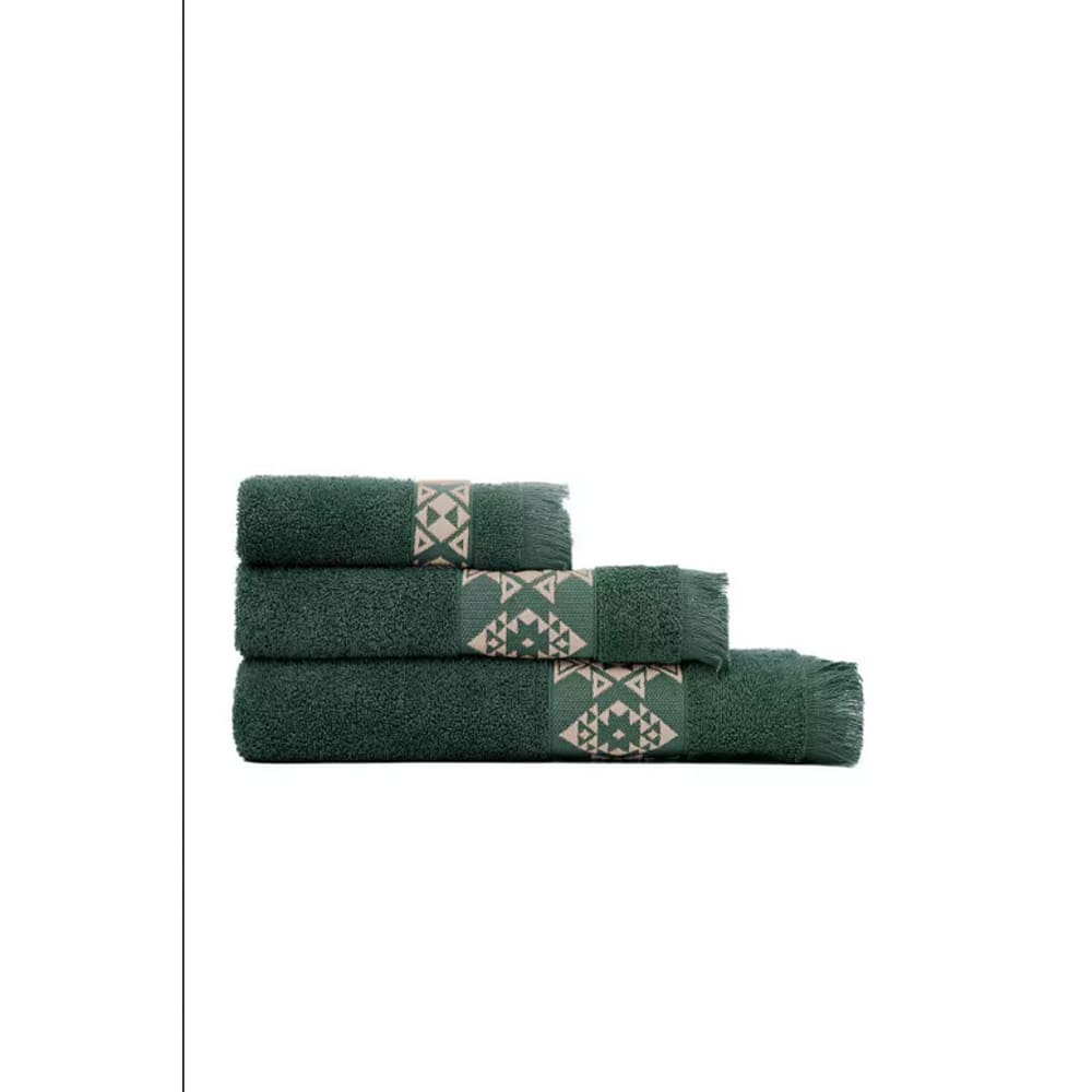 Conjunto de Toalha de Banho Origem Turca Para Hammam Turca - Hereke Algodão Jacquard 3 Peças - HVHMMN1062