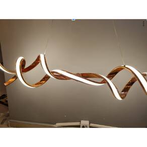 Pendente Moderno Rose Gold 100cm Led 45W 3500K Bivolt