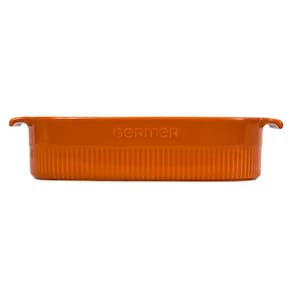 Travessa Refratária Retangular Laranja 28x17,5 cm Germer