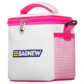 Bolsa Térmica 2 Potes - Branca Com Rosa Style Fashion