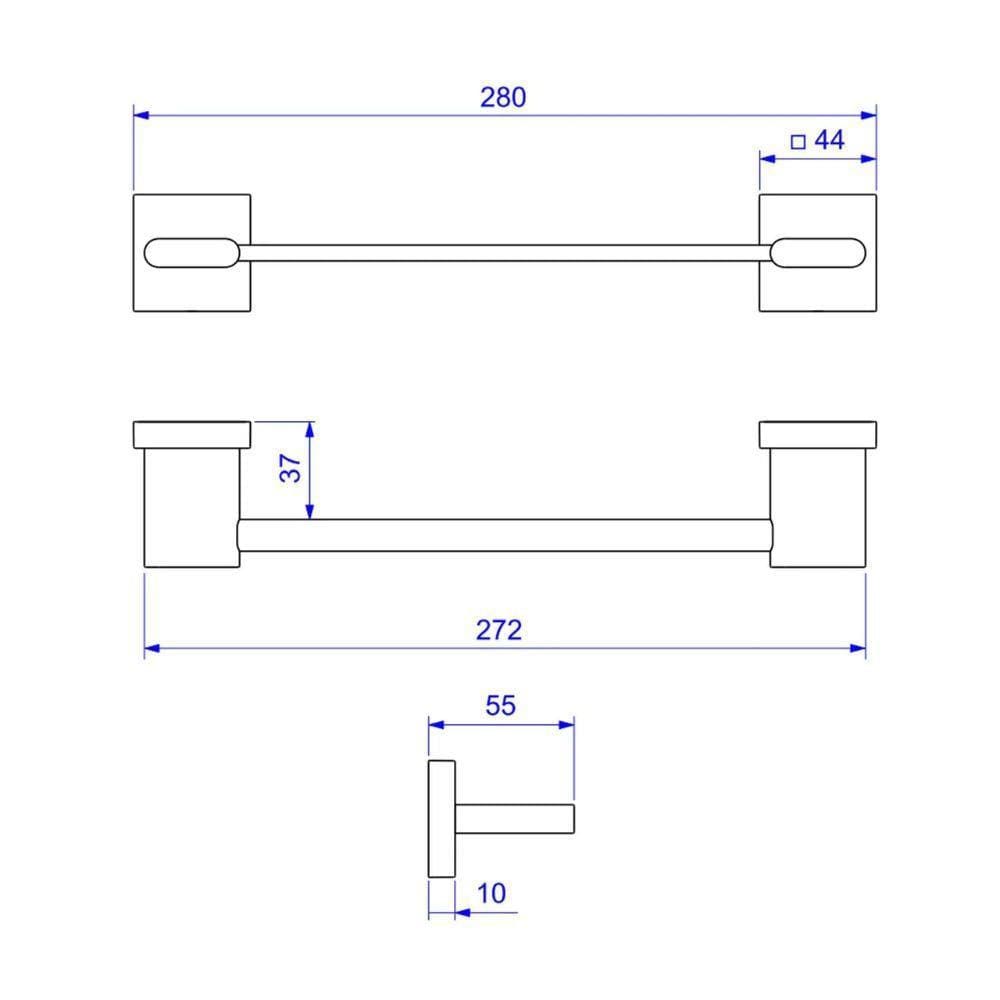 Toalheiro Barra 20cm Deca Polo 2040.GL33.020.RD Red Gold