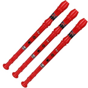 Kit Brinquedo Flauta Doce Soprano Spider Homem Aranha 3 Unid