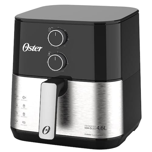 Fritadeira Air Fryer 4.6L Inox Compact Oster OFRT520 Preta 127V é boa?