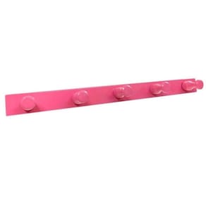 Cabideiro Em Madeira Para Parede/Porta Fixo Rosa