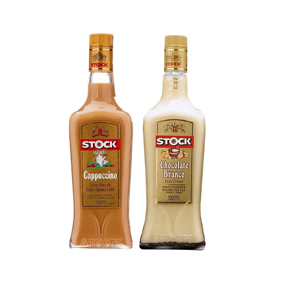 Kit Licor Stock Cappuccino + Chocolate Branco 720ml cada