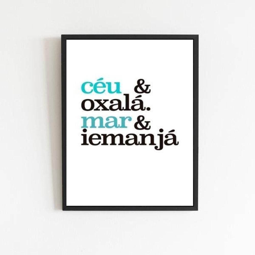 Quadro Oxalá E Iemanjá 33X24Cm - Com Vidro