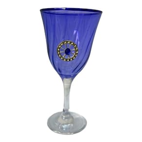 Taça Azul Santa Sara Cigana Lirio Super luxo 330 ml -Vidro