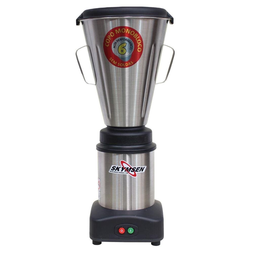 Liquidificador Comercial Baixa Rotação 6 Litros em Aço Inox Bivolt Skymsen