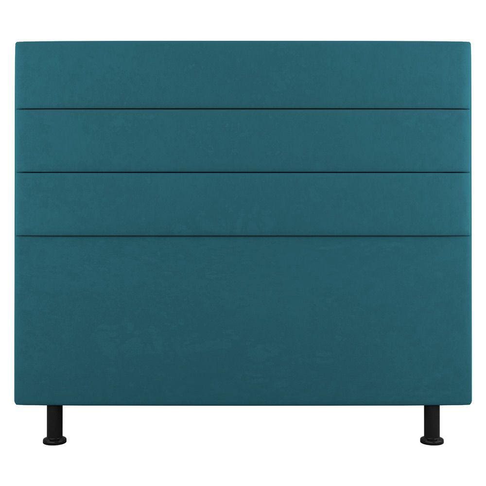Cabeceira Cama Box Casal Queen Size Malik 160cm Suede Turquesa - Abmaza