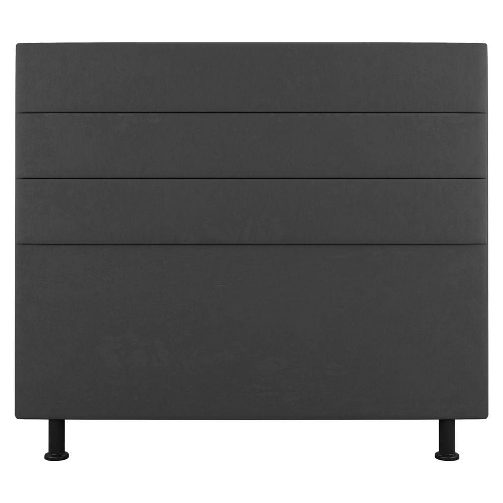 Cabeceira Cama Box Casal King Size Malik 195cm Suede Cinza Escuro - Abmaza