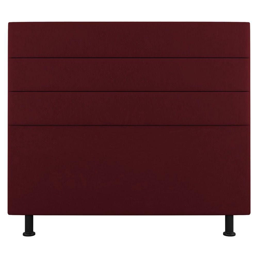 Cabeceira Cama Box Casal Malik 140cm Suede Bordô - Abmaza