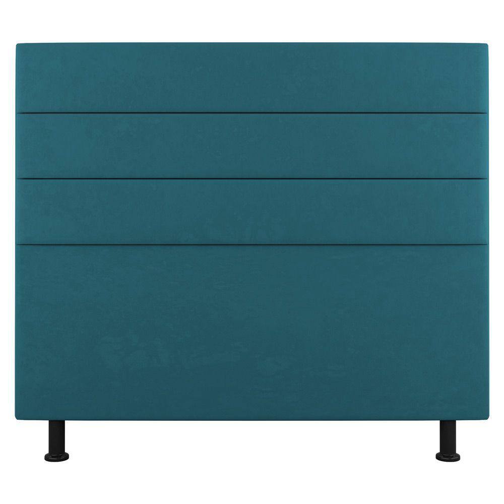 Cabeceira Cama Box Casal Malik 140cm Suede Turquesa - Abmaza