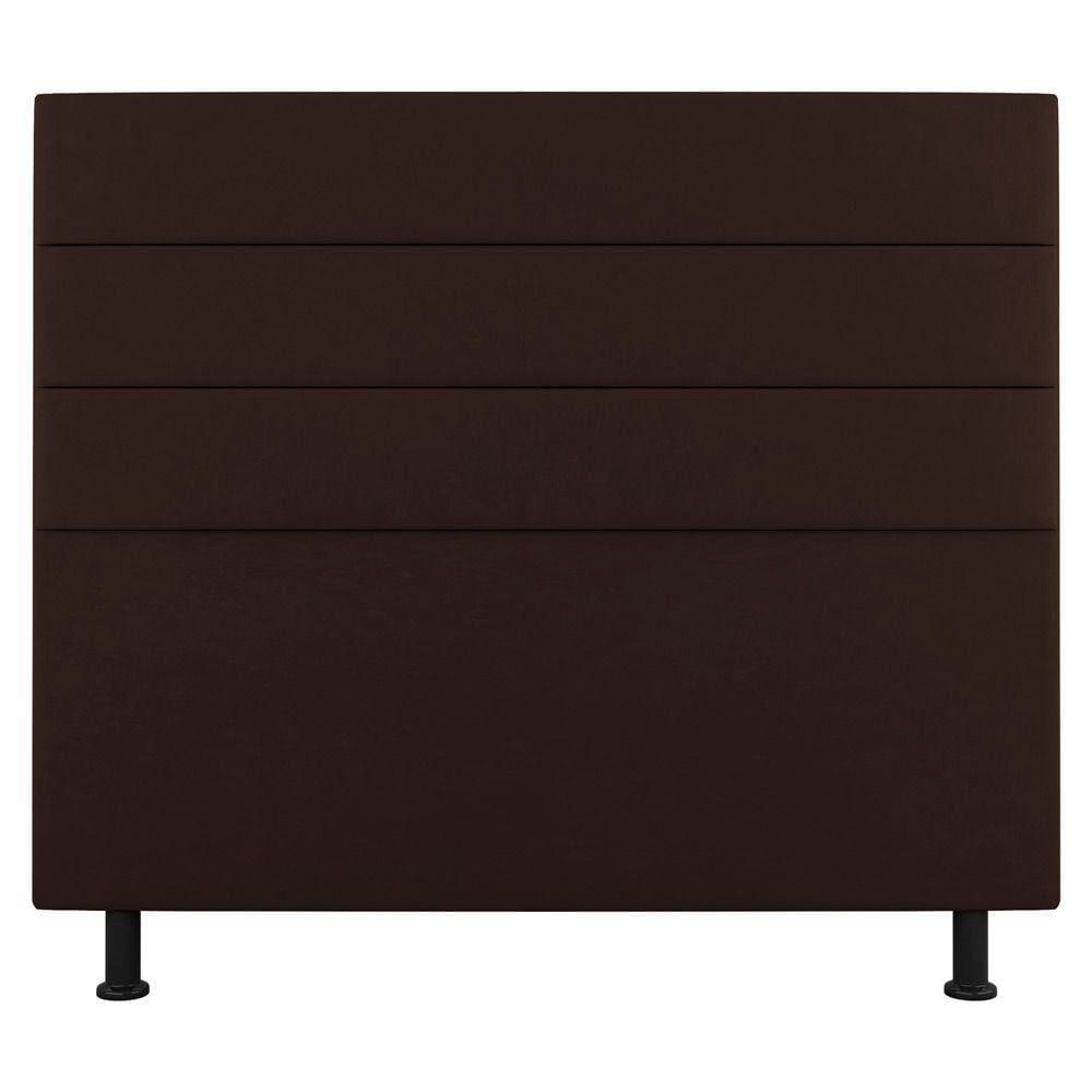 Cabeceira Cama Box Casal King Size Malik 195cm Suede Marrom - Abmaza