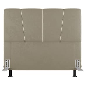 Cabeceira Cama Box Casal Amber 140cm Estofada Suede Bege - Abmaza