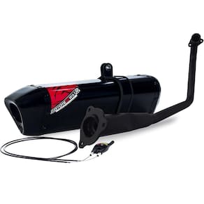 Escape / Ponteira Coyote Modelo TRS 2 Way + Mais em Alumínio - CG 150 Titan KS/ES até 2008 - Honda