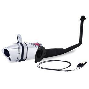 Escape / Ponteira Coyote TRS 2 Way + Mais JUNIOR 20cm em Alumínio - CG 150 Titan Fan & Start ano 2014/2015 - Honda