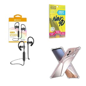 Kit Capinha Moto E23 + Fone De Ouvido Hs188 + Película 9D