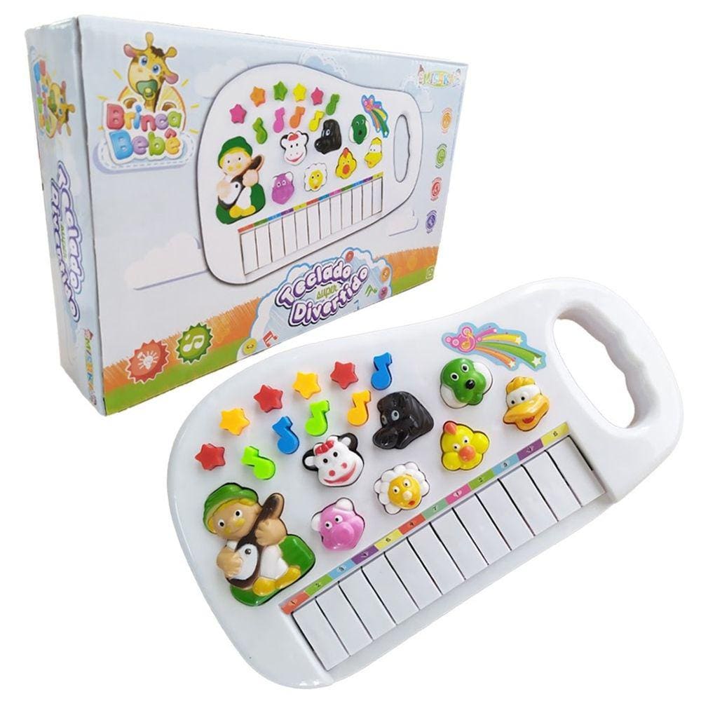 Piano Infantil Fazendinha Brinquedo Musical Sons Animais