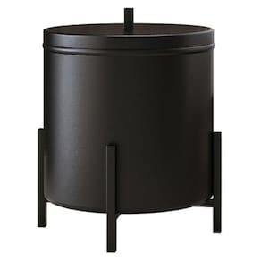 Lixeira 6 L Lovell Aluminio Banheiro Cozinha Lavabo Preto DHom