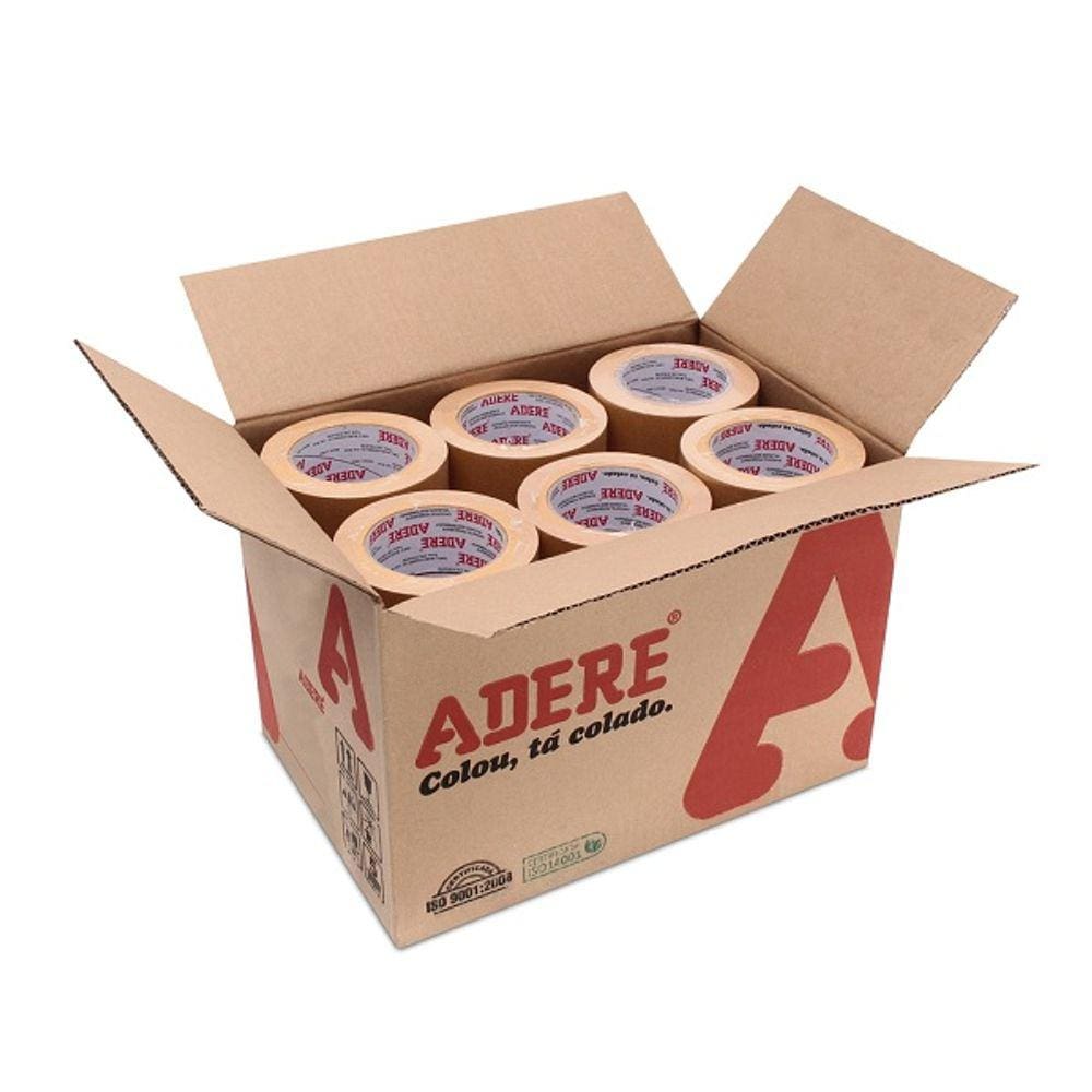 Kit 30 Fita Adesiva KRAFT Embalagem Papel Crepado 45MM X 50M