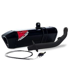 Escape / Ponteira Coyote Modelo TRS 2 Way + Mais em Alumínio - Bros NX-R 160 ano 2015 em Diante - Honda
