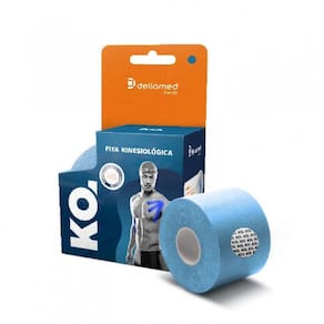 Kit Bandagem Elástica Adesiva Kinesiológica 4 Unidade Dellamed - Ocean Blue Azul